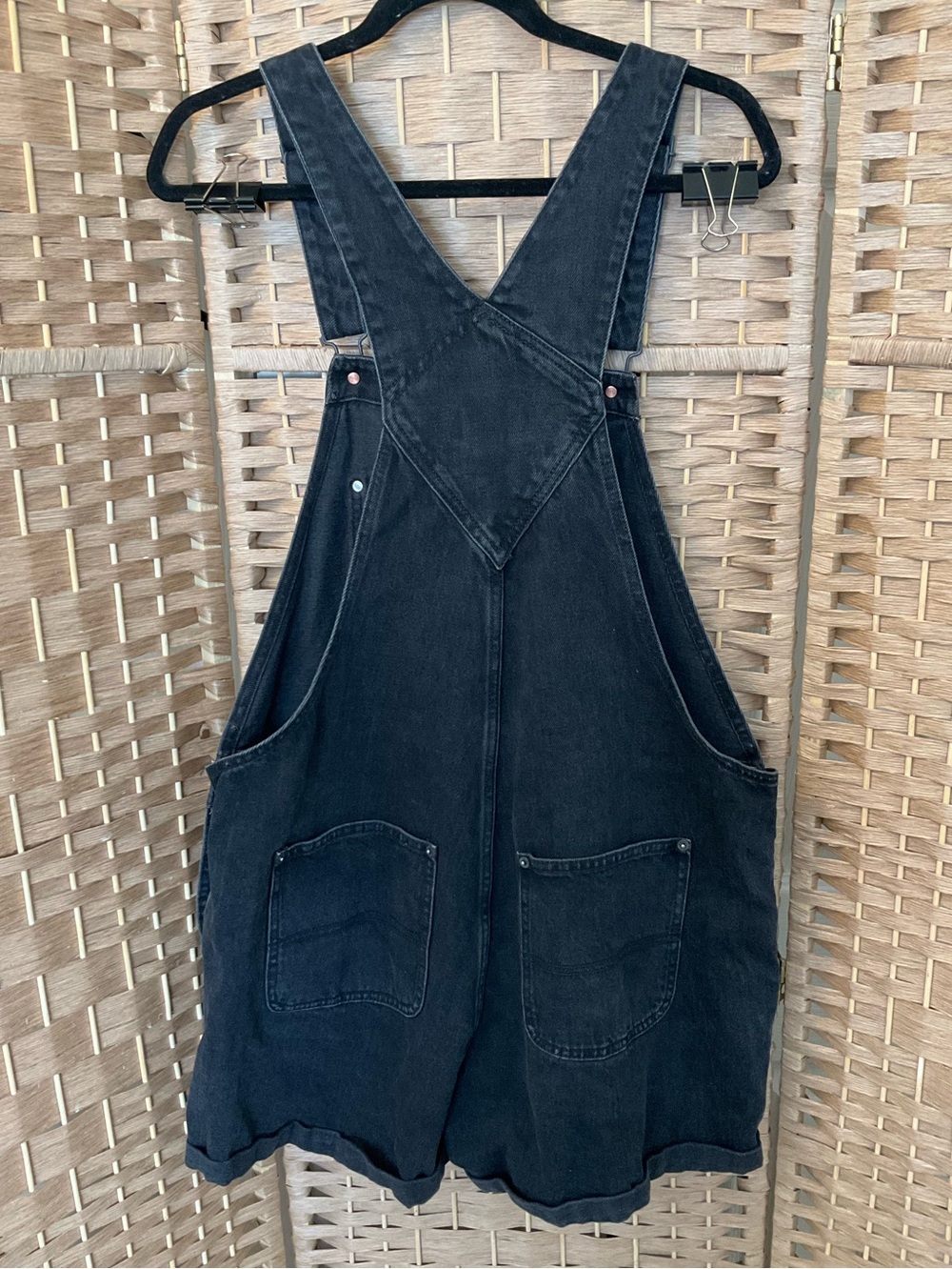 Old Navy Black Denim Shortalls - Picture 3 of 10